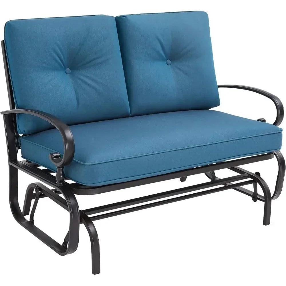 Glider Rocking Bench with Resistant Cushions