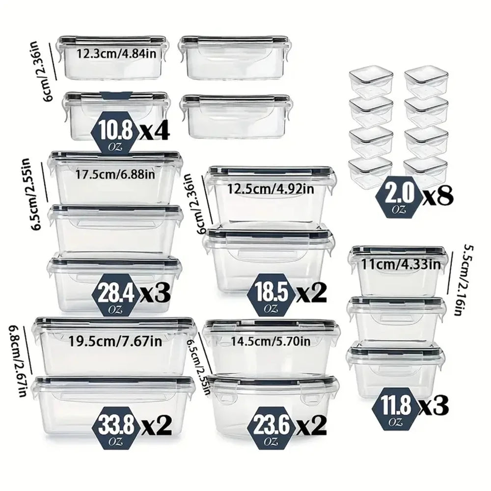 24pcs Dishwasher Safe Kitchen Storage Containers