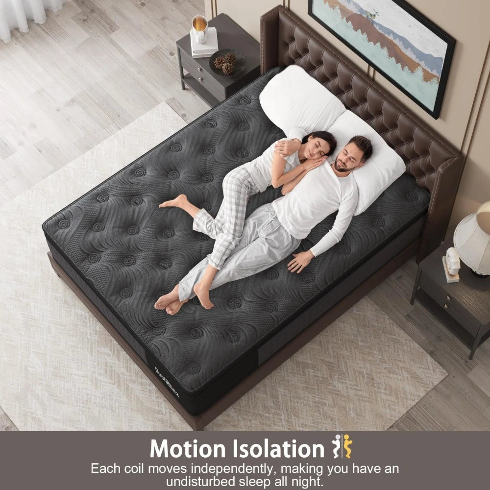 14" Hybrid Queen Mattress w/Gel Memory Foam Euro Top Mattress