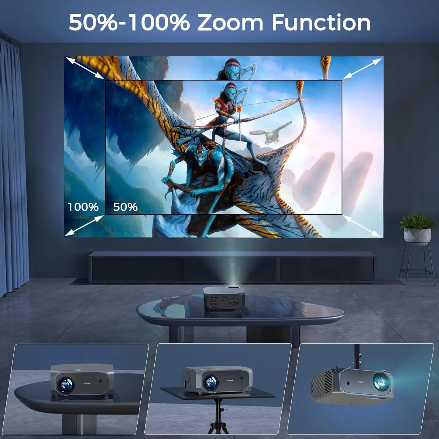 Projector 5G WiFi/Bluetooth portable outdoor