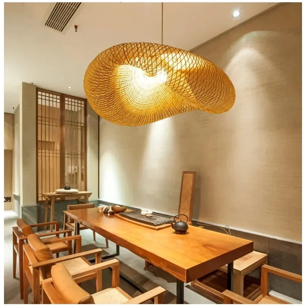Bamboo Weaving LED Pendant Light