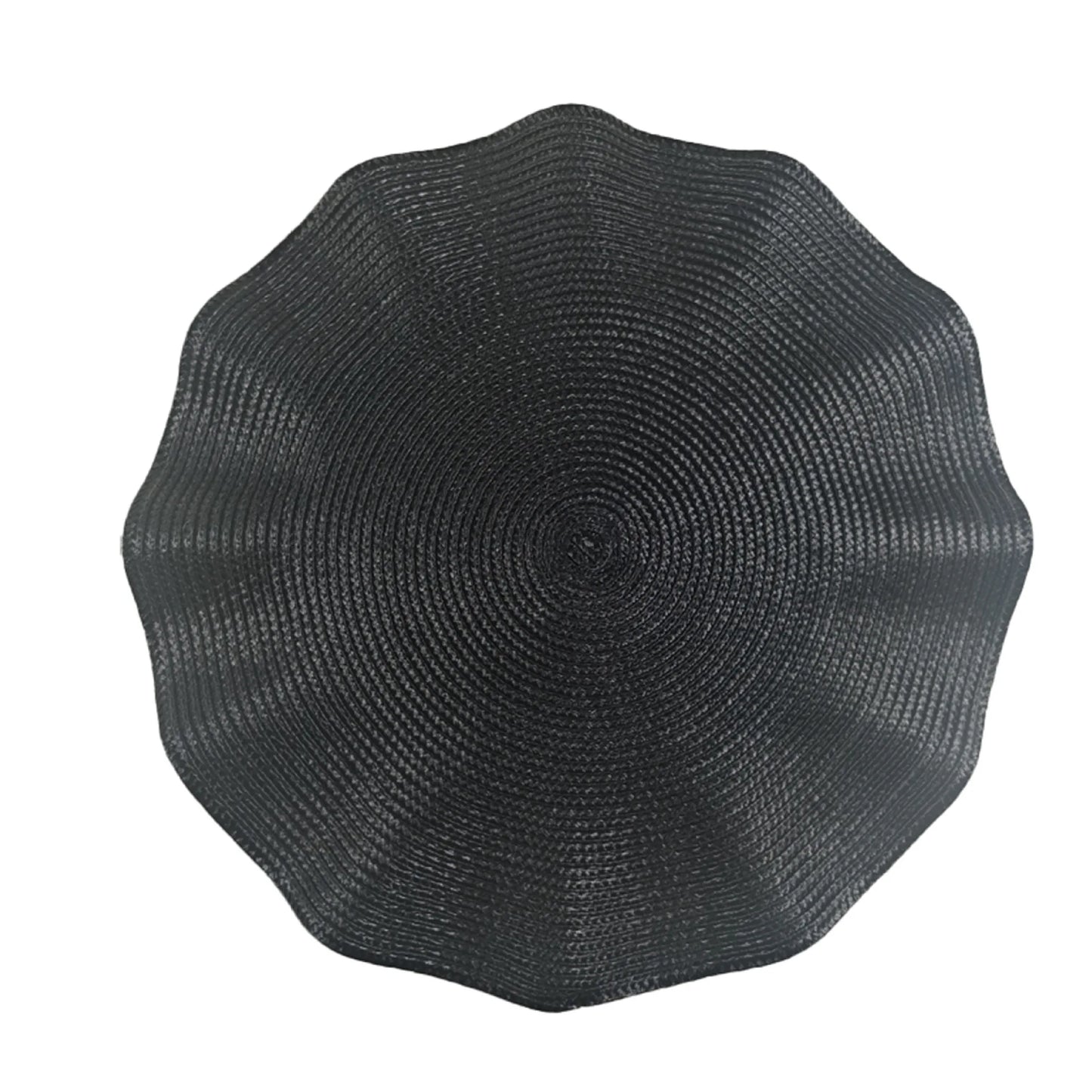 Set of 6 Round Placemats with Weave Design