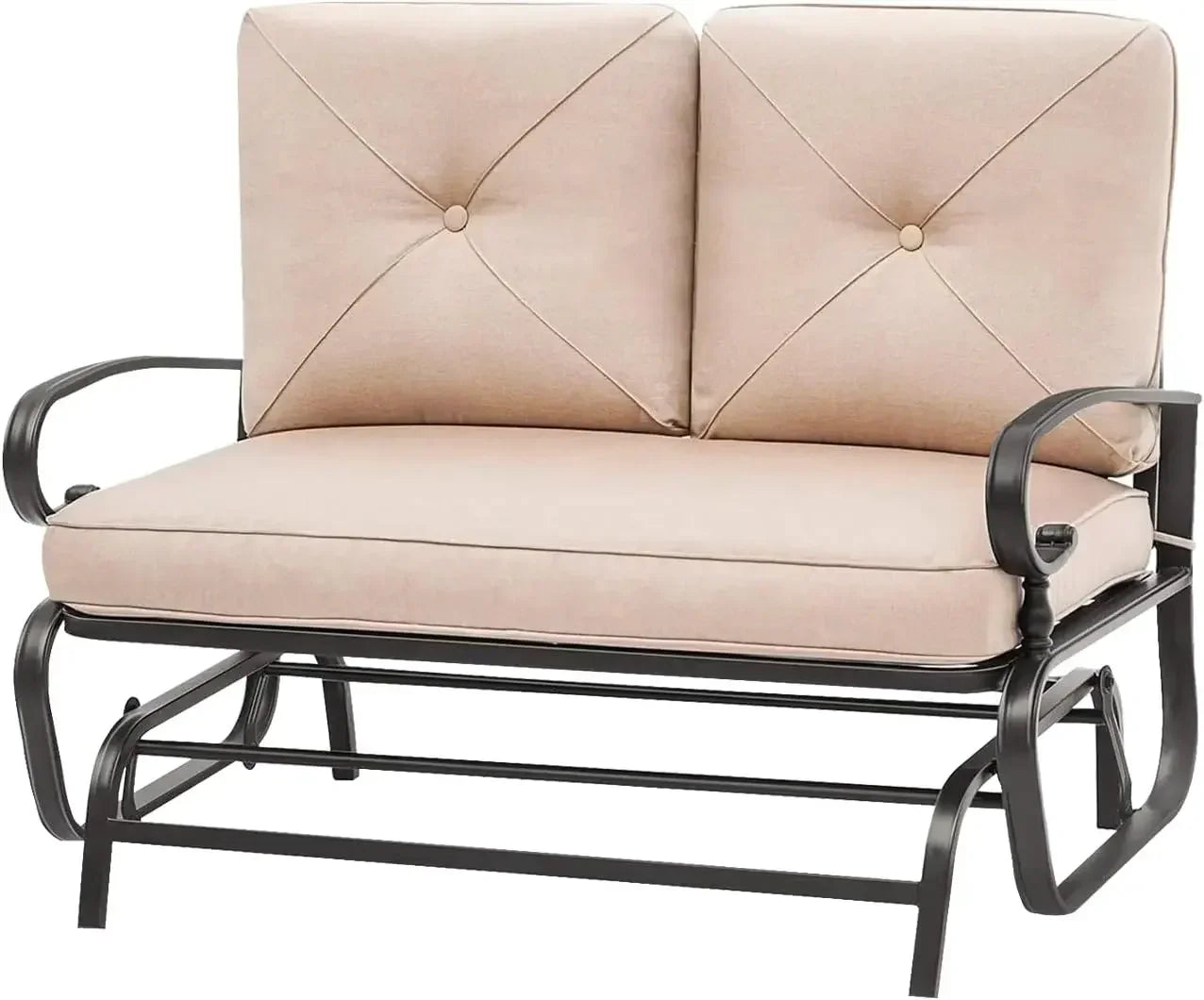 Glider Rocking Bench with Resistant Cushions