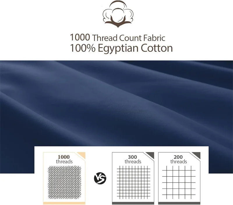 100% Egyptian Cotton Bed Sheets