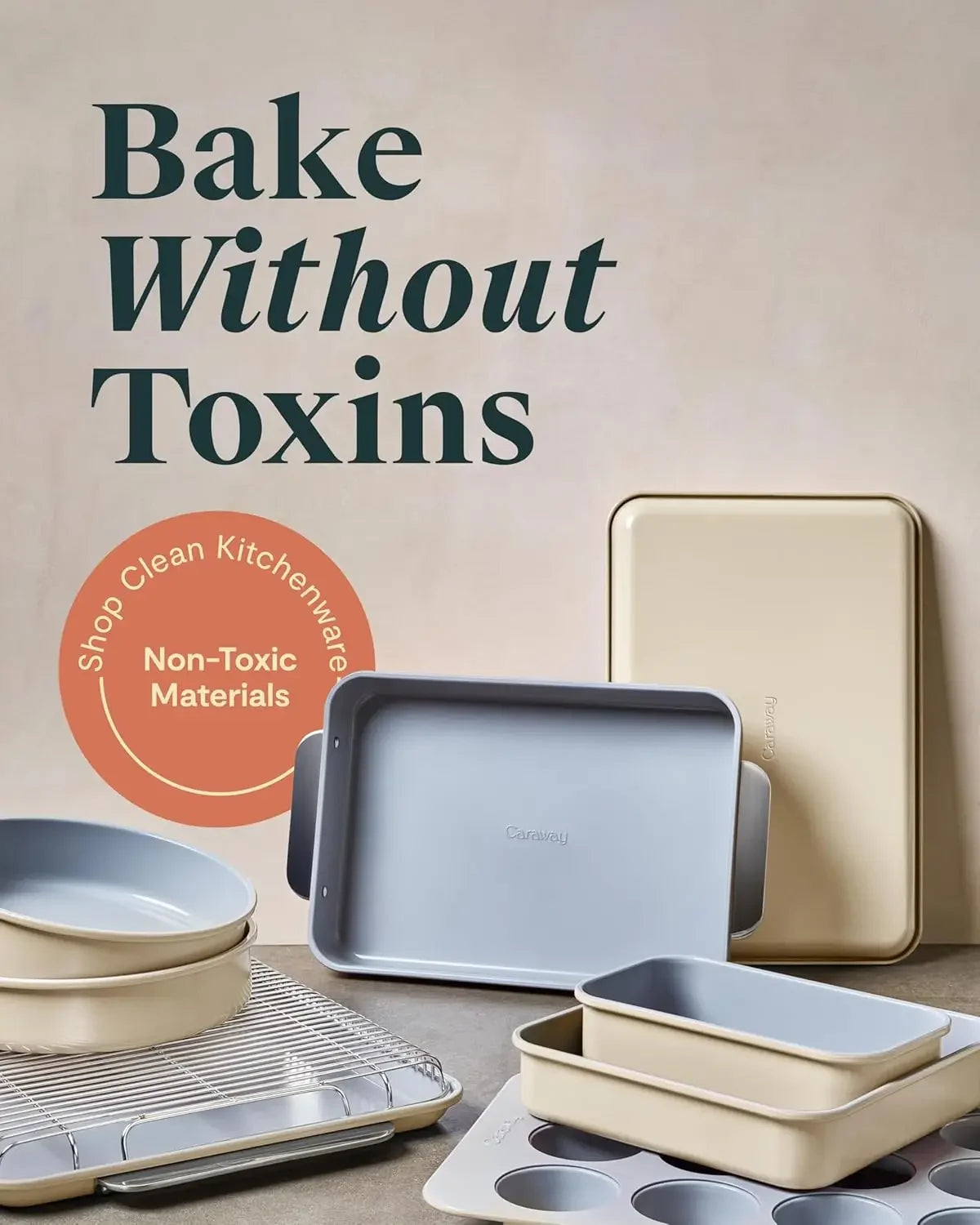 11-Pc Aluminized Nonstick Ceramic Bakeware Set