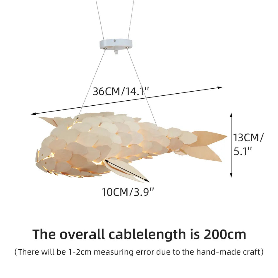 2PCS Artificial Large Fish-shaped Chandelier