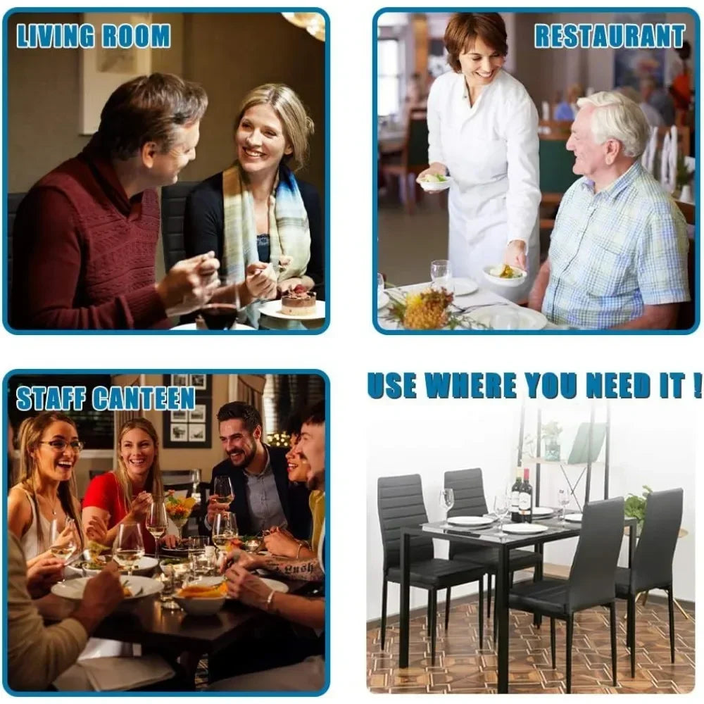 Glass Dining Table & Chair Set for Small Spaces