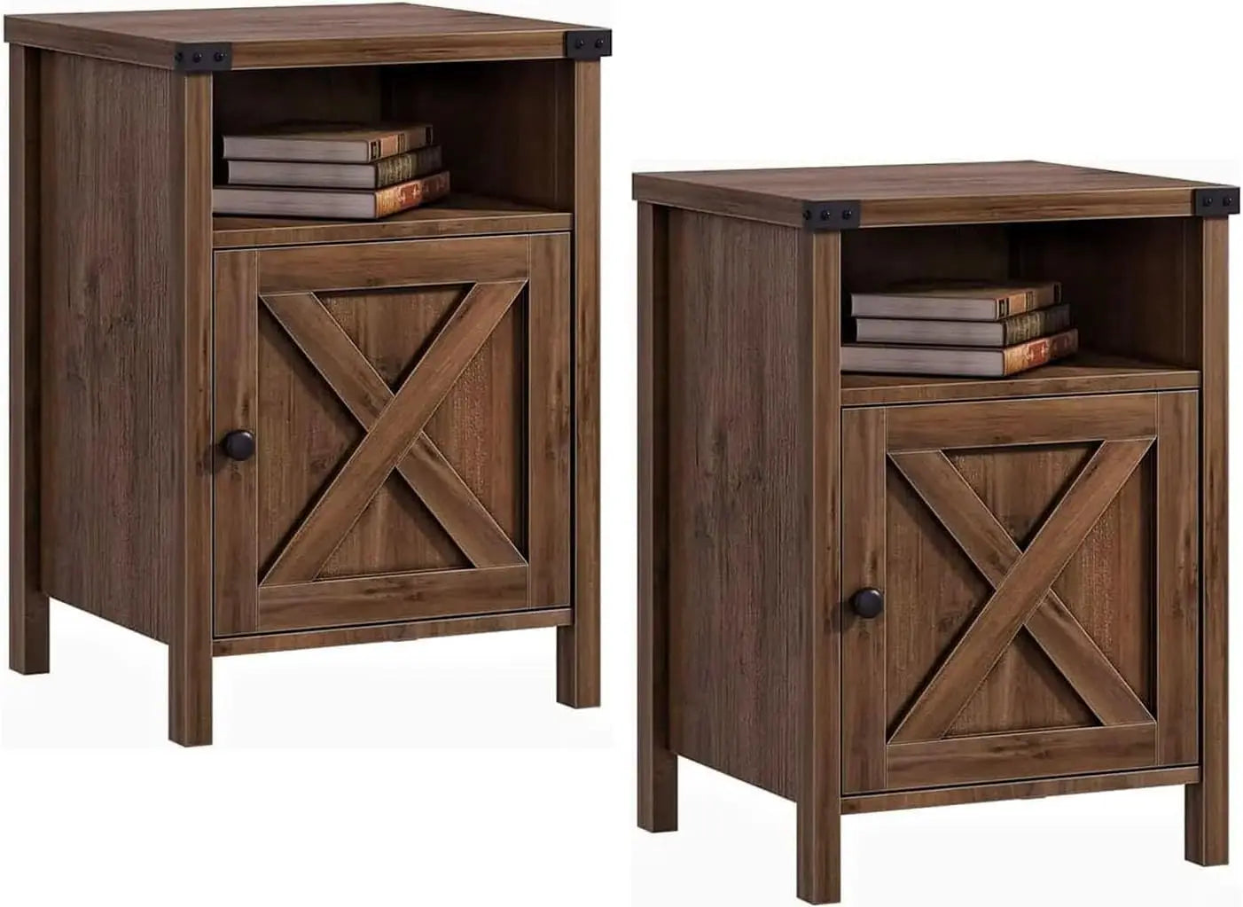 Farmhouse Rustic End Table, Set of 2