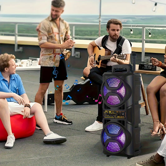 Portable Bluetooth Speaker with Subwoofer Bass