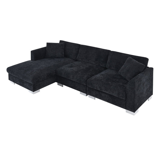 Modern Cloud Sectional Sofa L Shaped Luxury Couch Set