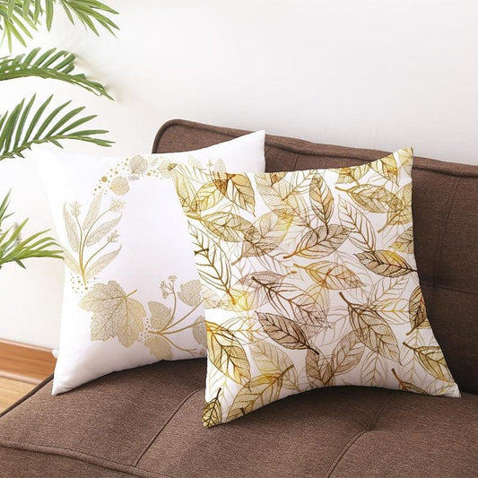 Tropical Leaf Flower Green Yellow Pillowcase Decorative