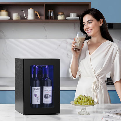 Freestanding Wine Cellar Mini Fridge, 4-Bottle