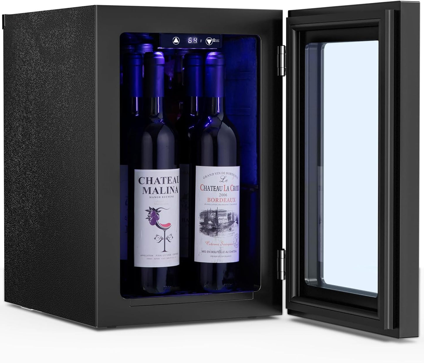 Freestanding Wine Cellar Mini Fridge, 4-Bottle