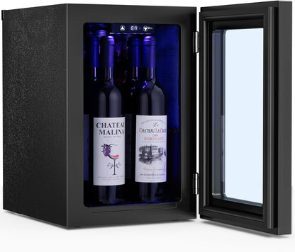 Freestanding Wine Cellar Mini Fridge, 4-Bottle