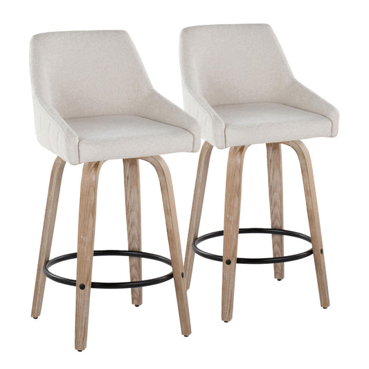 Hannah - Transitional Fixed Height Counter Stool  (Set of 2)