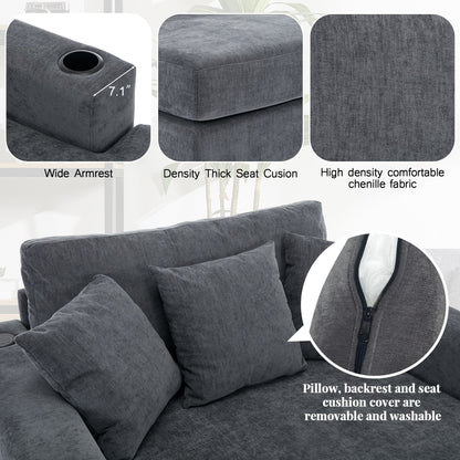 Oversized Chaise Lounger Modern Style Sofa Couch