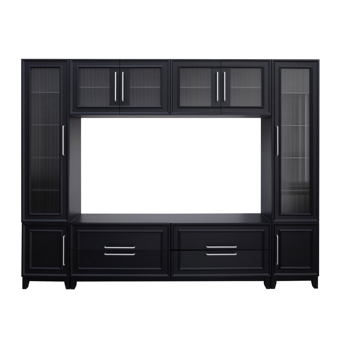 Entertainment Center With Glass Doors