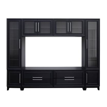 Entertainment Center With Glass Doors