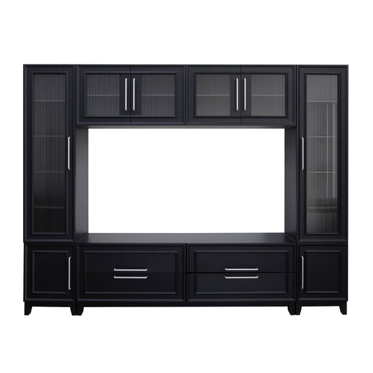 Entertainment Center With Glass Doors
