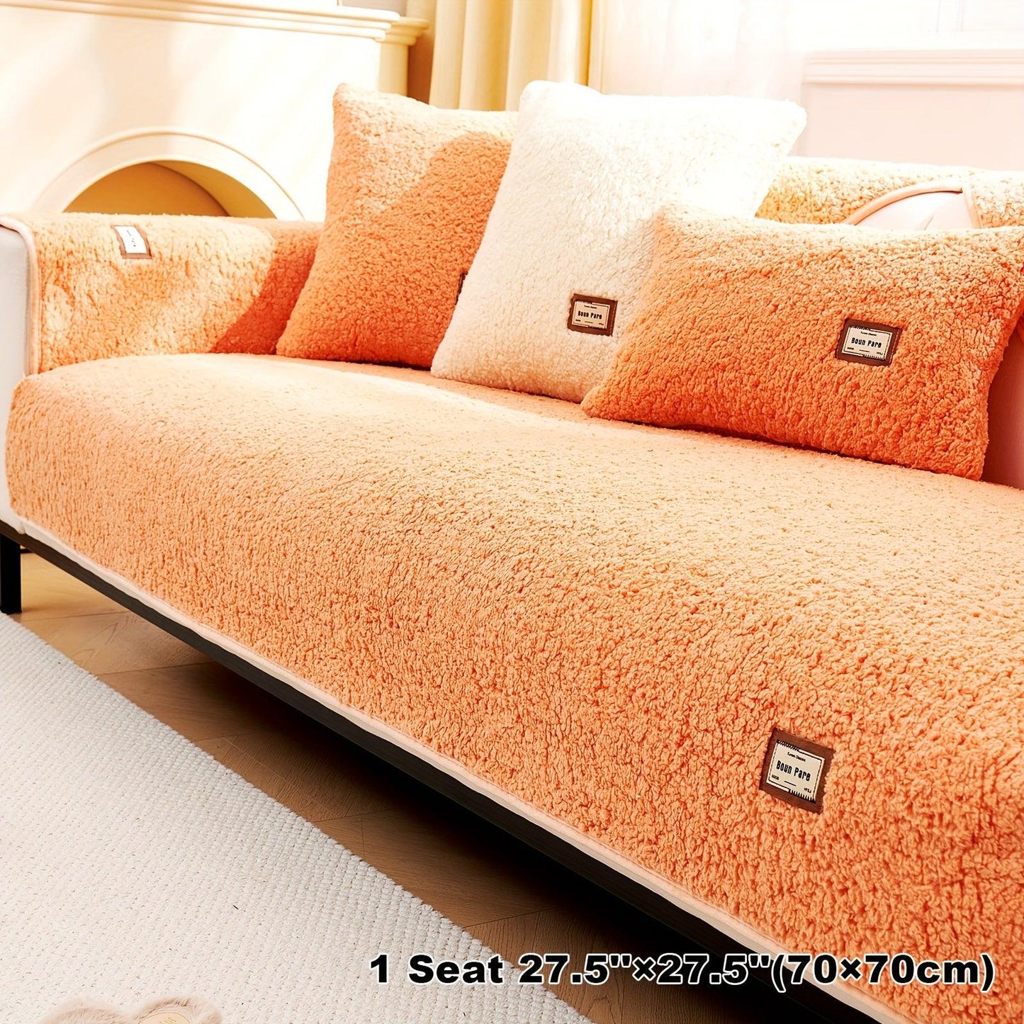 High-Quality Plush Sherpa Sofa Cover