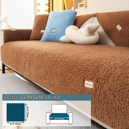 High-Quality Plush Sherpa Sofa Cover
