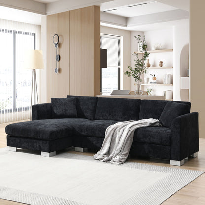 Modern Cloud Sectional Sofa L Shaped Luxury Couch Set