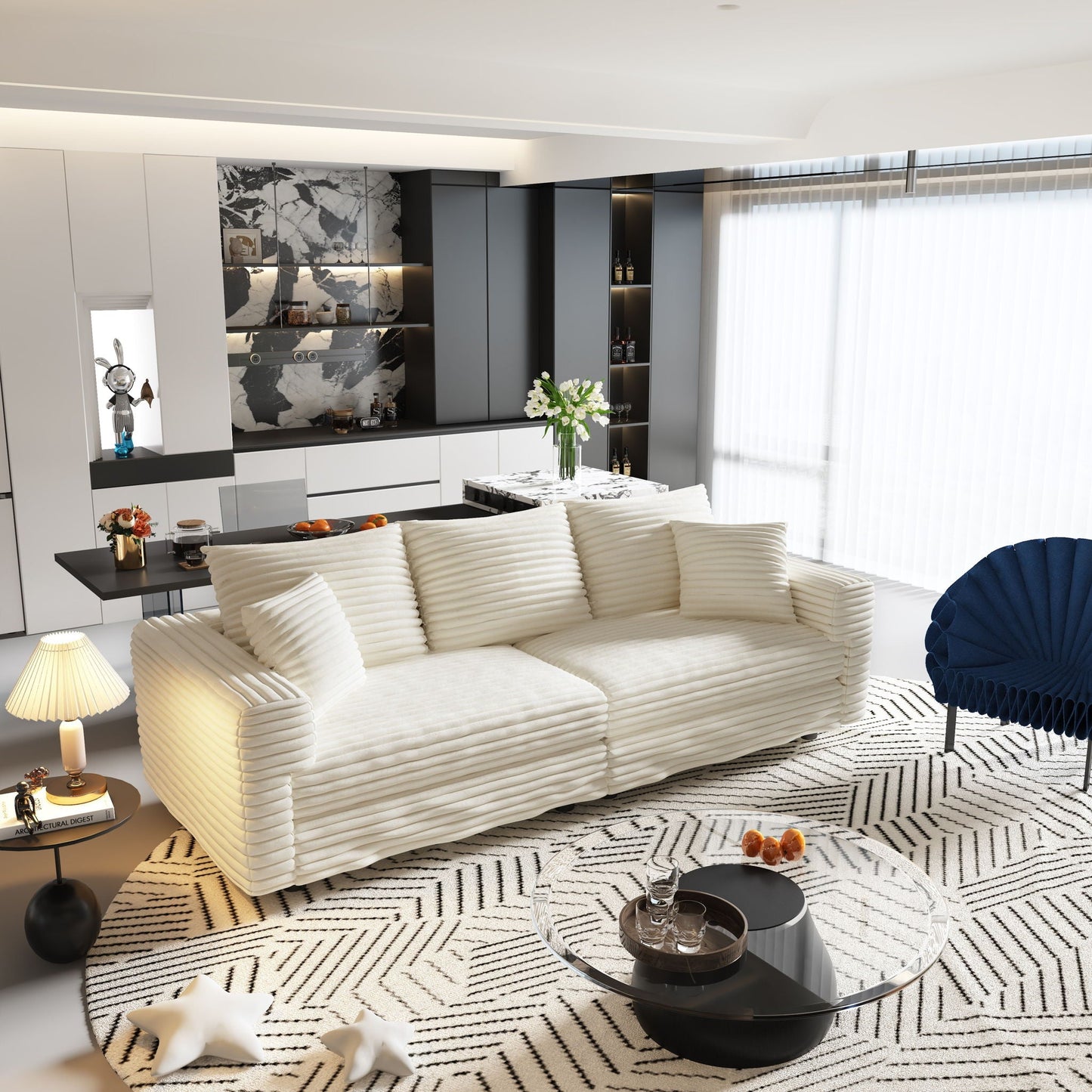 Modern Comfy Upholstered Sofa Cloud Couch