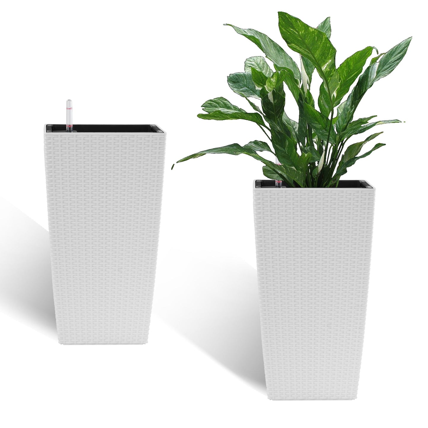 Square Large Planter With Automatic Watering System