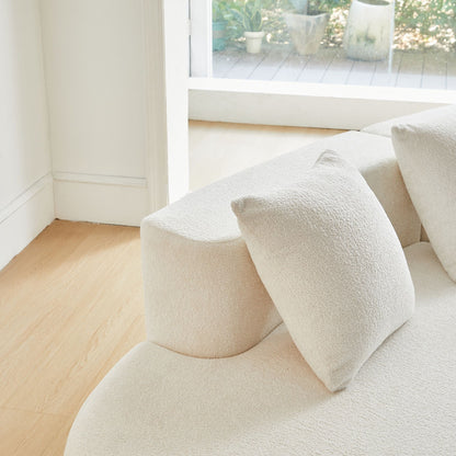 Curved Boneless Couch, Half Moon Sofa, 5 Seat