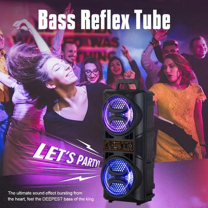 Portable Bluetooth Speaker with Subwoofer Bass
