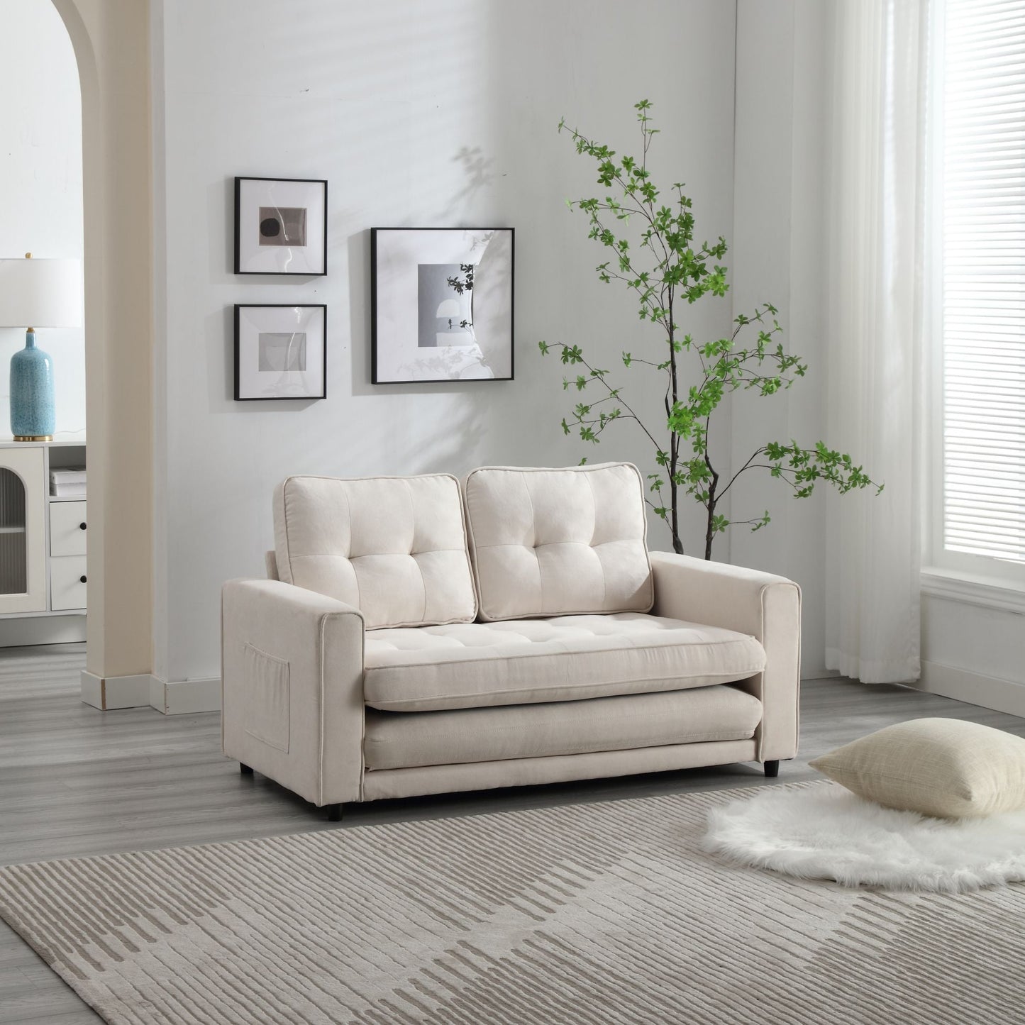 3 Fold Sofa Convertible Futon Couch sleeper