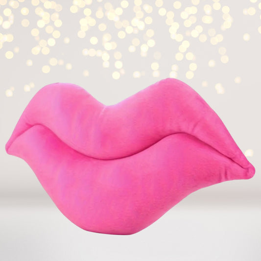 Smooch Lips Plush Mini Pillow & Hot Pink Lip Decor