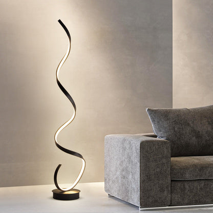 Simple Spiral Line Wave Floor Lamp