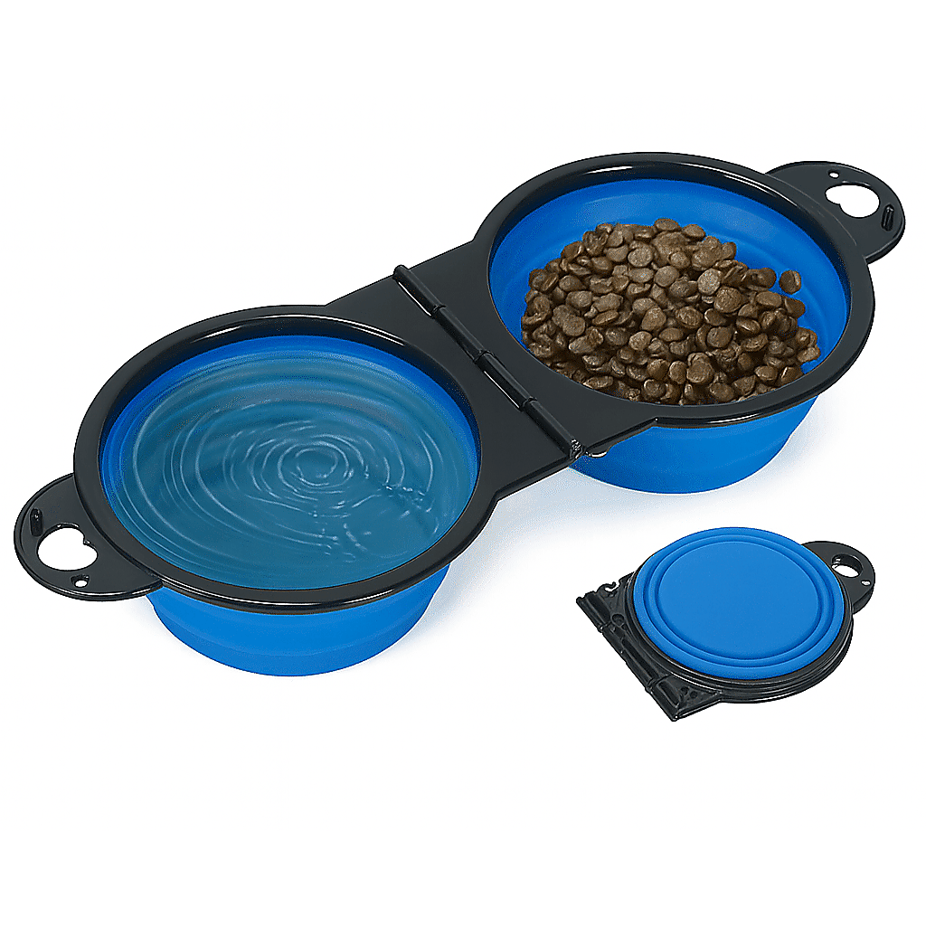 Portable Travel Feeding and Drinking Dish