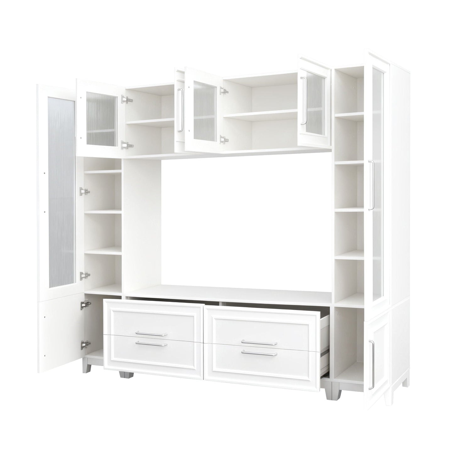 Entertainment Center With Glass Doors