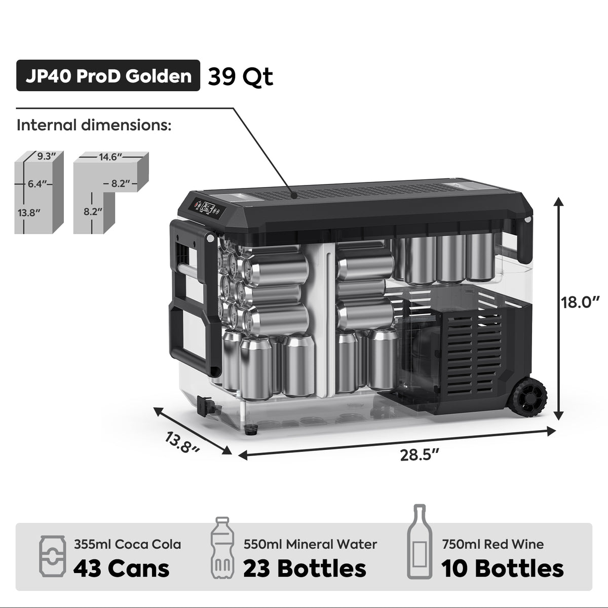 Pro Dual Zone Wheeled Portable Freezer