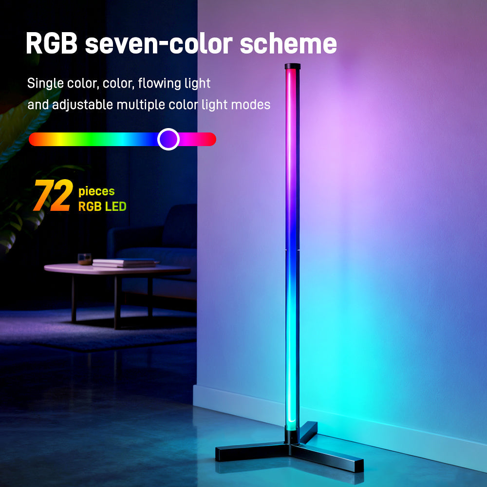 RGB LED Corner Floor Lamp, flip 180