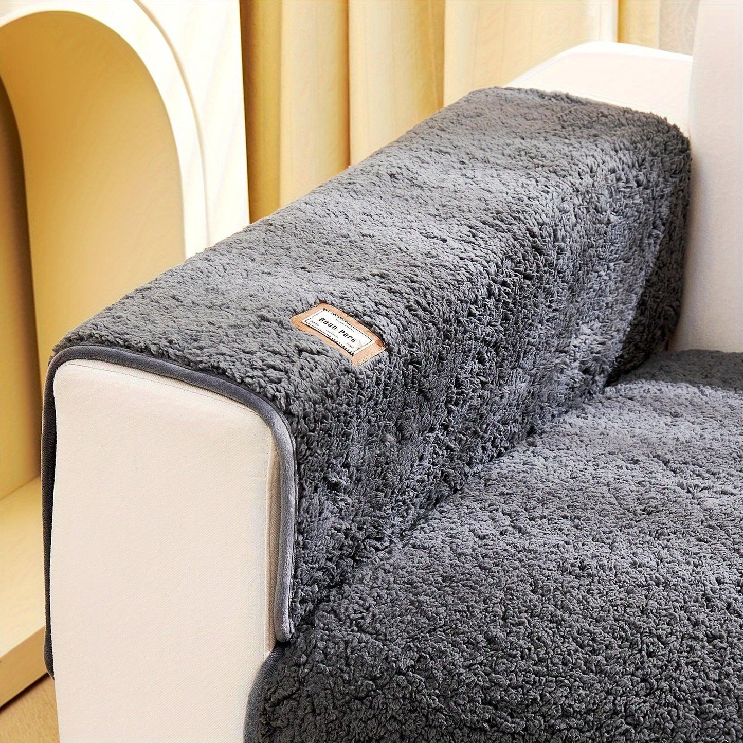 High-Quality Plush Sherpa Sofa Cover