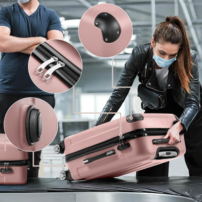3-Piece Hard Shell Luggage Set with TSA Lock