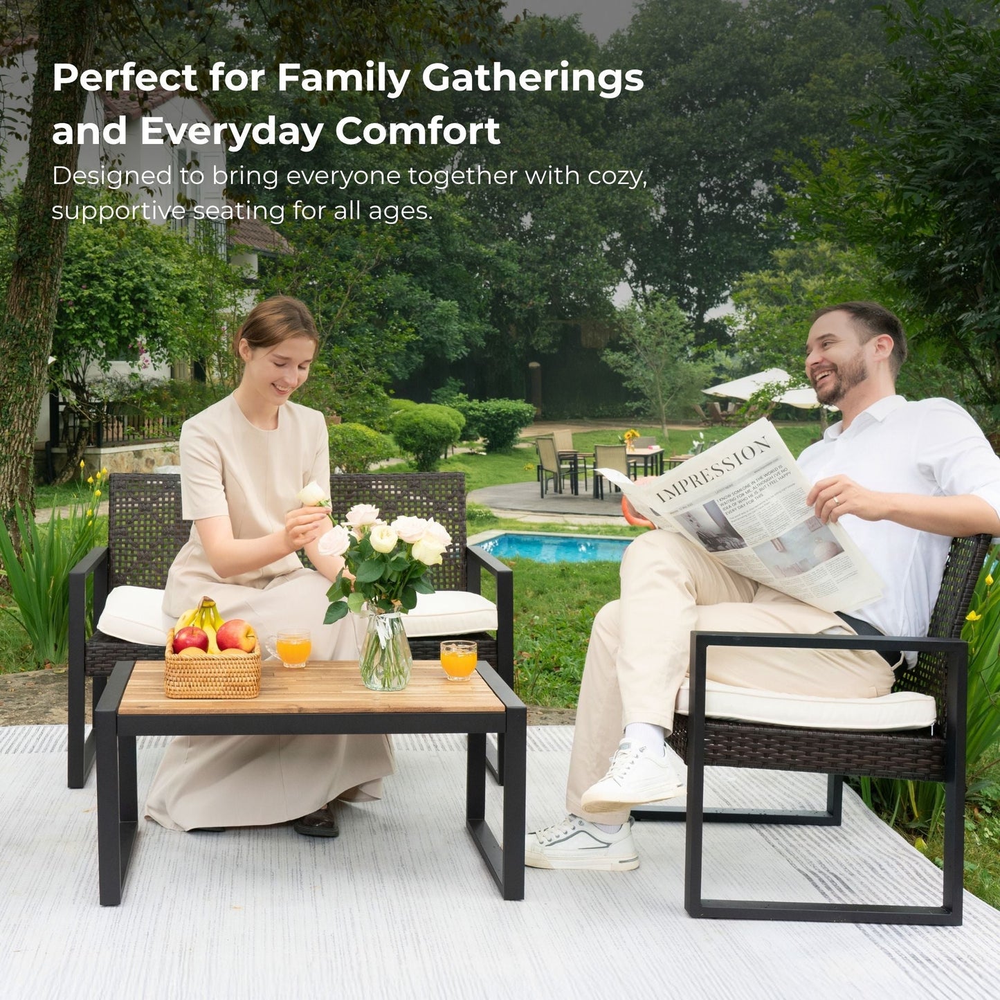 4 Piece Patio Furniture Set