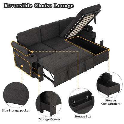 Convertible L Shaped Sofa Couch With Storage