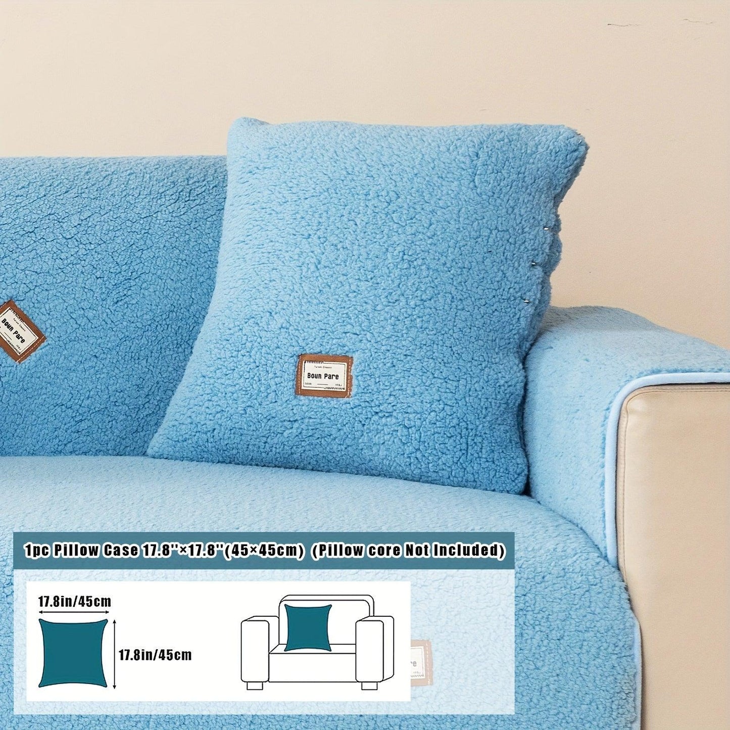 High-Quality Plush Sherpa Sofa Cover