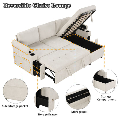 Convertible L Shaped Sofa Couch With Storage