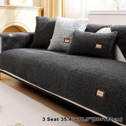 High-Quality Plush Sherpa Sofa Cover