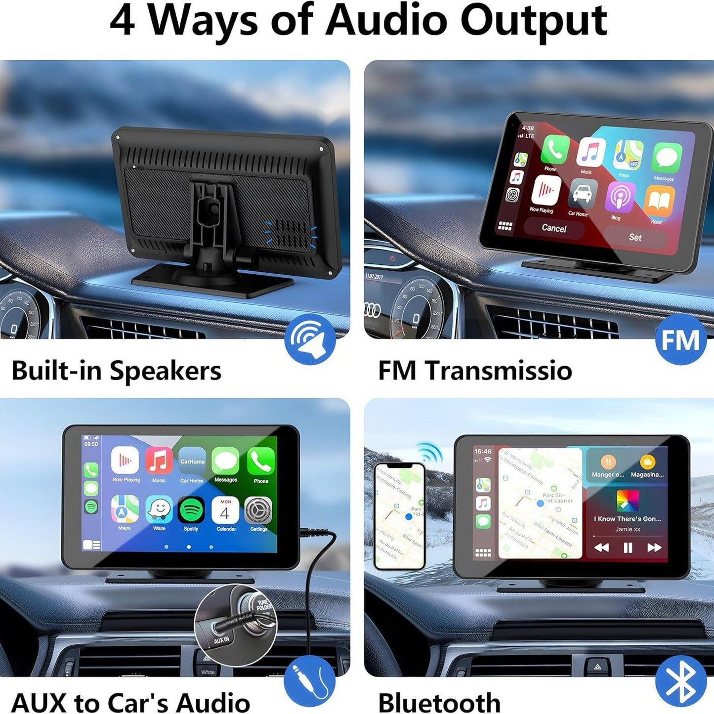 Carplay portable car Bluetooth Android projection navigation device