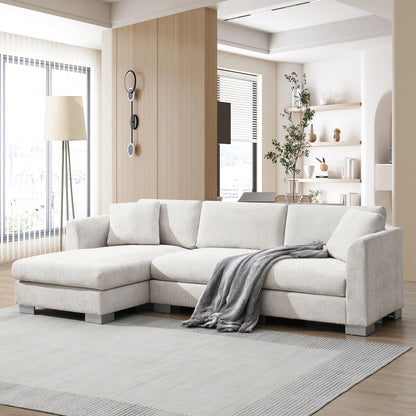 Modern Cloud Sectional Sofa L Shaped Luxury Couch Set