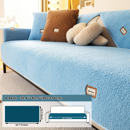 High-Quality Plush Sherpa Sofa Cover