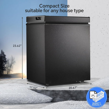 3.5 Cubic Feet Chest Freezer with 2 Removable Baskets