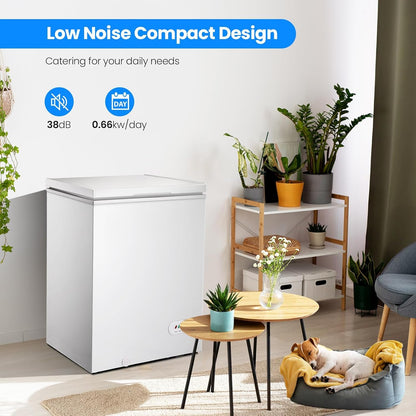 3.5 Cubic Feet Chest Freezer with 2 Removable Baskets