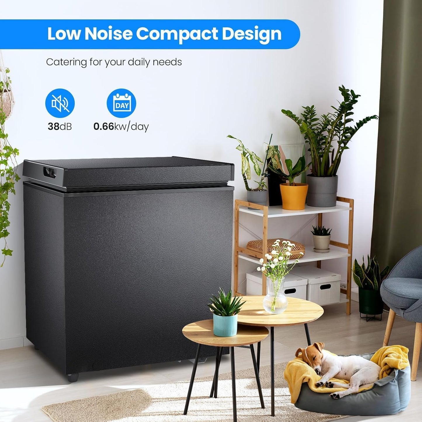 3.5 Cubic Feet Chest Freezer with 2 Removable Baskets